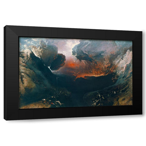 The Great Day of His Wrath Black Modern Wood Framed Art Print by Martin, John
