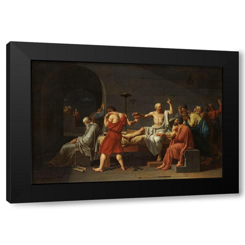 The Death of Socrates Black Modern Wood Framed Art Print by David, Jacques-Louis