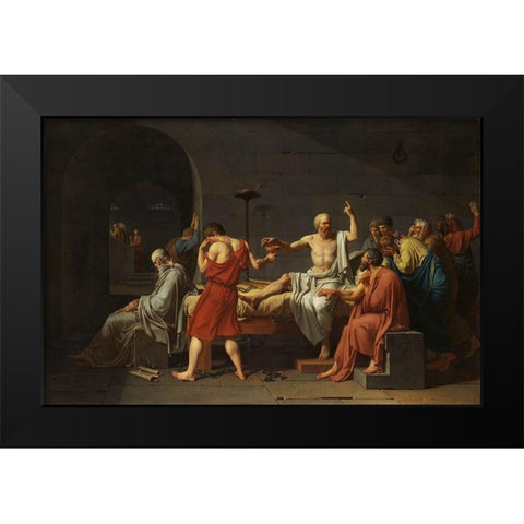 The Death of Socrates Black Modern Wood Framed Art Print by David, Jacques-Louis