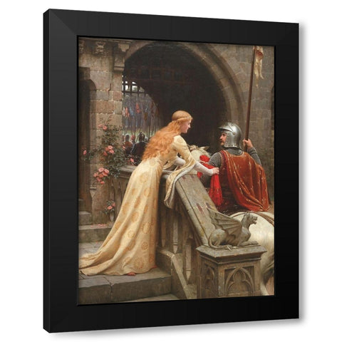 God Speed Black Modern Wood Framed Art Print by Leighton, Edmund