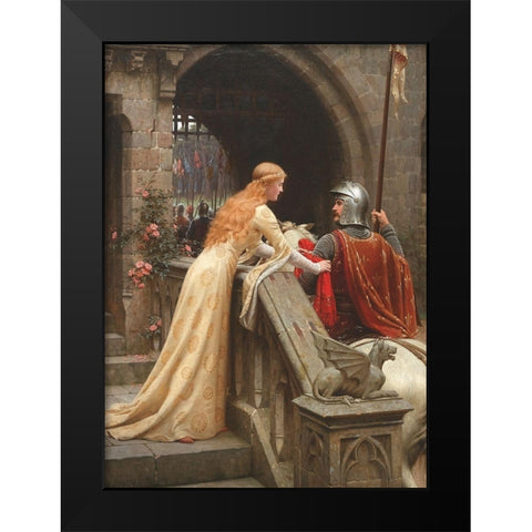 God Speed Black Modern Wood Framed Art Print by Leighton, Edmund