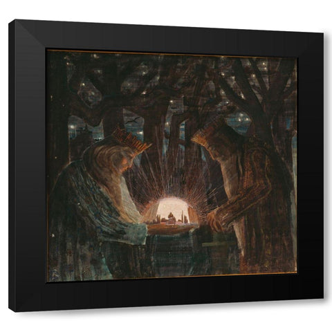 KingsÂ Fairy Tale Black Modern Wood Framed Art Print by Ciurlionis, Mikalojus Konstantinas