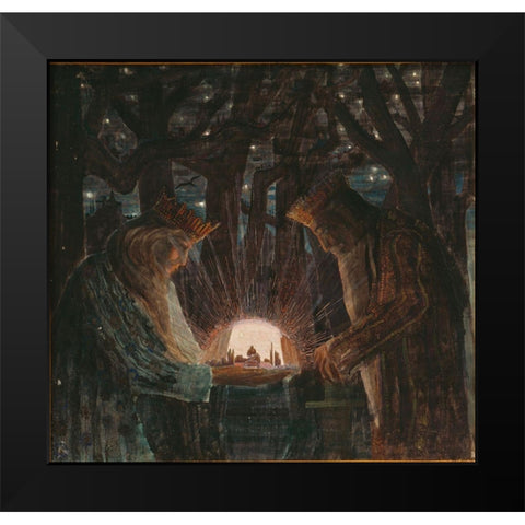 KingsÂ Fairy Tale Black Modern Wood Framed Art Print by Ciurlionis, Mikalojus Konstantinas