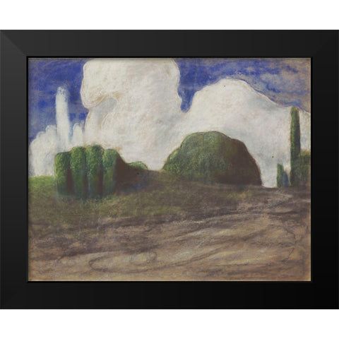 A Day Black Modern Wood Framed Art Print by Ciurlionis, Mikalojus Konstantinas