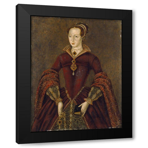 Streatham portrait Black Modern Wood Framed Art Print with Double Matting by Unknown