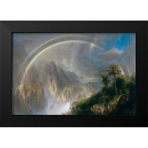 Rainy Season in the Tropics Black Modern Wood Framed Art Print by Church, Frederic Edwin