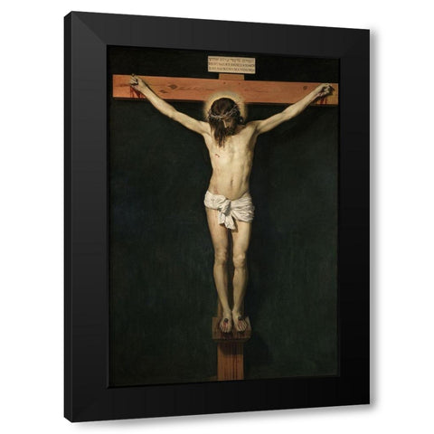 Christ Crucified Black Modern Wood Framed Art Print with Double Matting by Valazquez, Diego