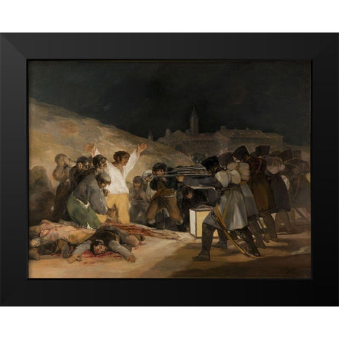 The Third of May 1808 Black Modern Wood Framed Art Print by Valazquez, Diego