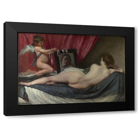 Rokeby Venus Black Modern Wood Framed Art Print by Valazquez, Diego