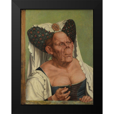 The Ugly Duchess Black Modern Wood Framed Art Print by Matsys, Quentin