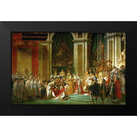 The Coronation of Napoleon Black Modern Wood Framed Art Print by David, Jacques-Louis