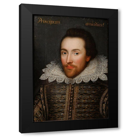 Cobbe portrait of Shakespeare Black Modern Wood Framed Art Print by Unknown