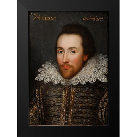 Cobbe portrait of Shakespeare Black Modern Wood Framed Art Print by Unknown