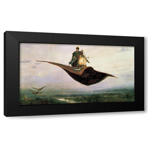 The Flying CarpetÂ atÂ Magic carpet Black Modern Wood Framed Art Print by Vasnetsov, Viktor