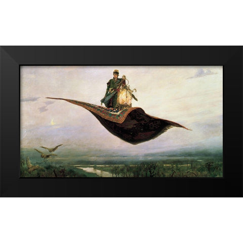 The Flying CarpetÂ atÂ Magic carpet Black Modern Wood Framed Art Print by Vasnetsov, Viktor