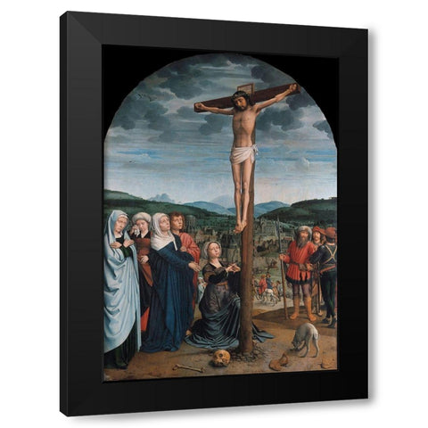 Christ on the Cross Black Modern Wood Framed Art Print by David, Gerard