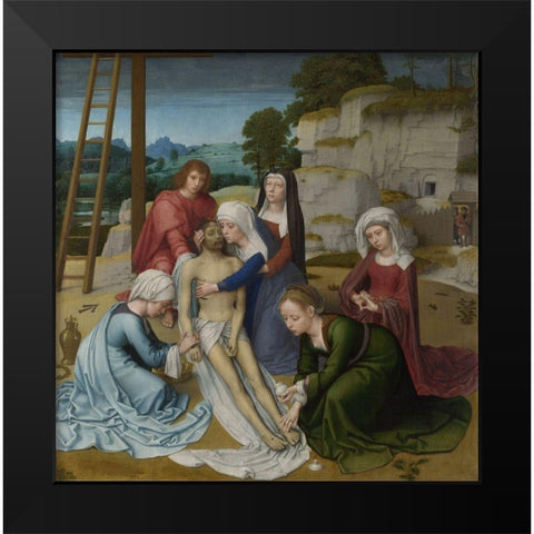 Lamentation Black Modern Wood Framed Art Print by David, Gerard