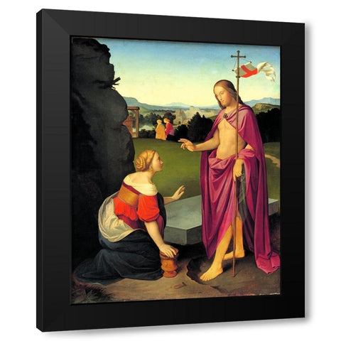 Easter Morning Black Modern Wood Framed Art Print with Double Matting by Overbeck, Friedrich