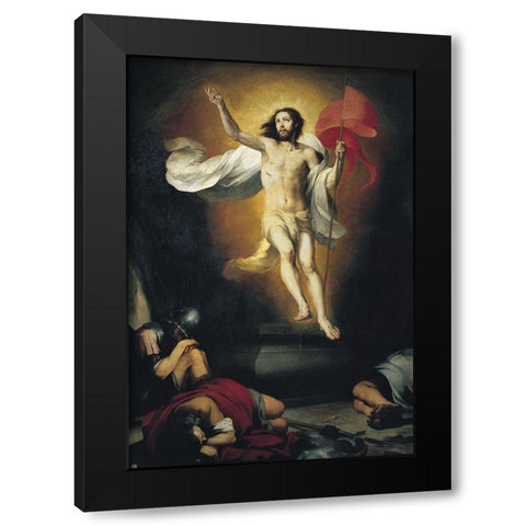Resurreccion del Senor Black Modern Wood Framed Art Print with Double Matting by Murillo, Bartolome Esteban