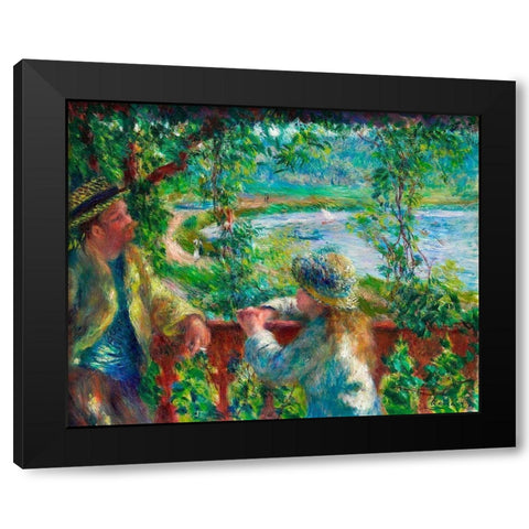 Near the Lake 1879â€“1890 Black Modern Wood Framed Art Print by Renoir, Pierre-Auguste