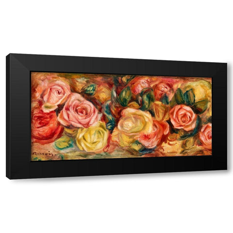 Roses 1912 Black Modern Wood Framed Art Print by Renoir, Pierre-Auguste