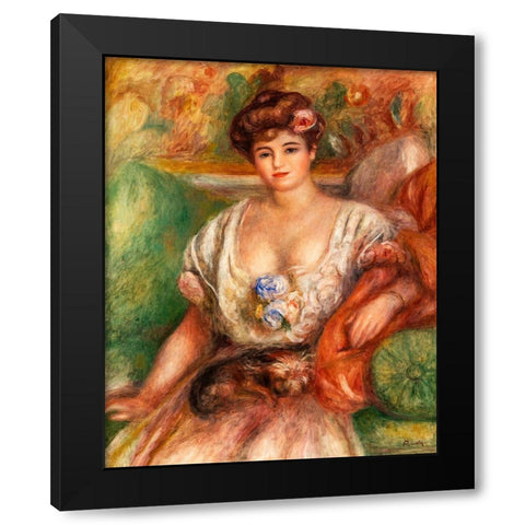 Portrait of Misia Sert 1907 Black Modern Wood Framed Art Print with Double Matting by Renoir, Pierre-Auguste