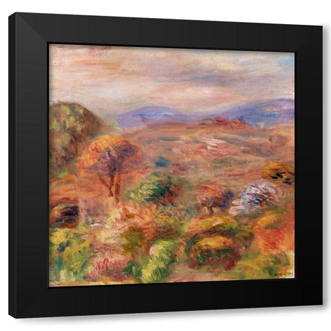 Landscape 1911 Black Modern Wood Framed Art Print by Renoir, Pierre-Auguste