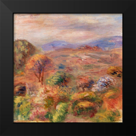 Landscape 1911 Black Modern Wood Framed Art Print by Renoir, Pierre-Auguste