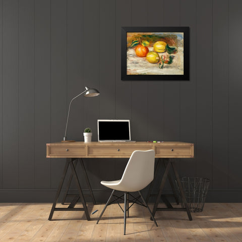 Lemons and Orange 1913 Black Modern Wood Framed Art Print by Renoir, Pierre-Auguste