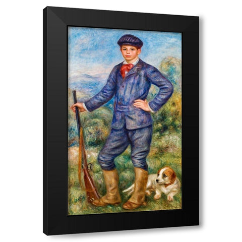 Jean as a Huntsman 1910  Black Modern Wood Framed Art Print with Double Matting by Renoir, Pierre-Auguste
