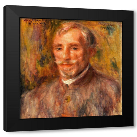 Portrait of Felix Hippolyte Lucas 1918 Black Modern Wood Framed Art Print with Double Matting by Renoir, Pierre-Auguste