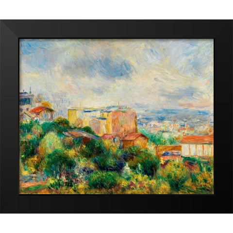 View From Montmartre 1892 Black Modern Wood Framed Art Print by Renoir, Pierre-Auguste