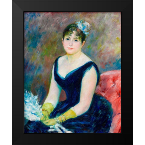 Madame Leon Clapisson 1883 Black Modern Wood Framed Art Print by Renoir, Pierre-Auguste