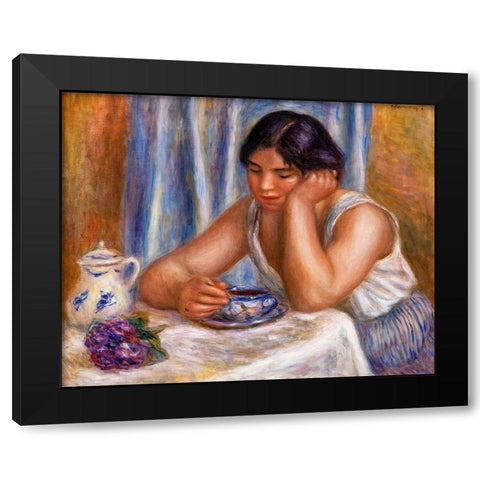 Cup of Chocolate 1912 Black Modern Wood Framed Art Print by Renoir, Pierre-Auguste