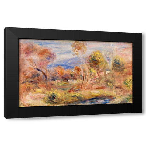 Glade 1909 Black Modern Wood Framed Art Print with Double Matting by Renoir, Pierre-Auguste
