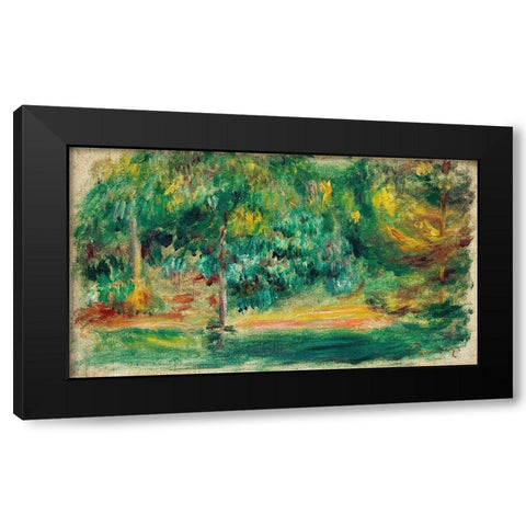 Landscape 1900 Black Modern Wood Framed Art Print by Renoir, Pierre-Auguste