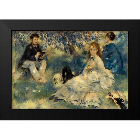 Henriot Family 1875 Black Modern Wood Framed Art Print by Renoir, Pierre-Auguste