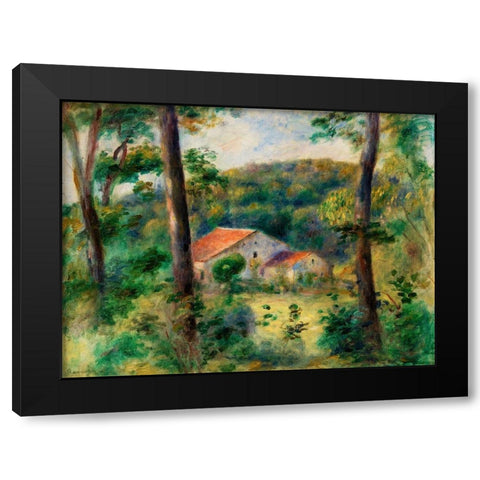 Environs of Briey 1899 Black Modern Wood Framed Art Print with Double Matting by Renoir, Pierre-Auguste