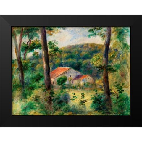 Environs of Briey 1899 Black Modern Wood Framed Art Print by Renoir, Pierre-Auguste