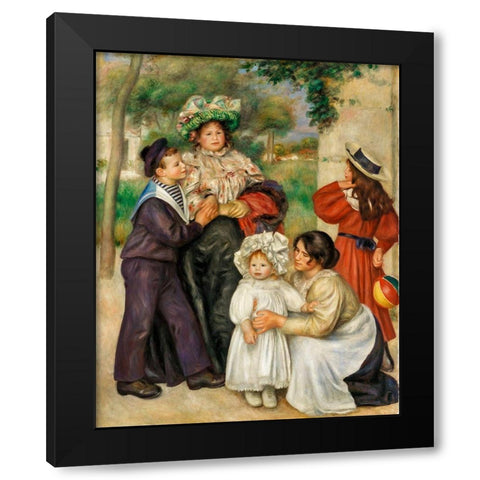 The Artists Family 1896 Black Modern Wood Framed Art Print by Renoir, Pierre-Auguste