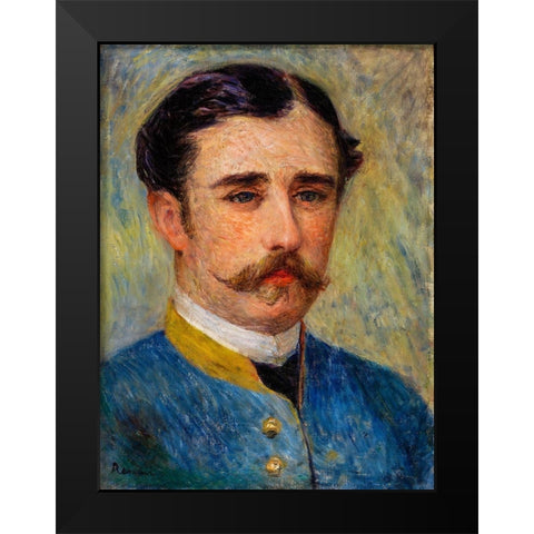 Portrait of a Man 1879 Black Modern Wood Framed Art Print by Renoir, Pierre-Auguste