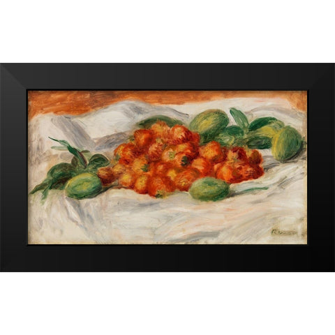 Strawberries and Almonds 1897 Black Modern Wood Framed Art Print by Renoir, Pierre-Auguste
