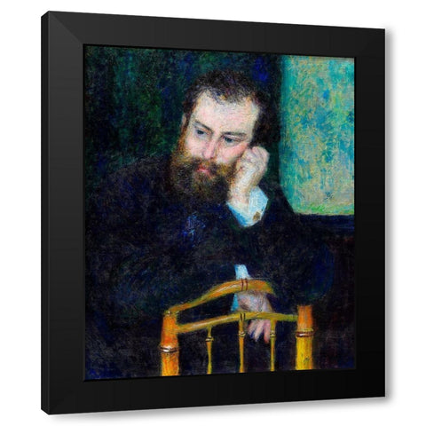 Alfred Sisley 1876 Black Modern Wood Framed Art Print with Double Matting by Renoir, Pierre-Auguste