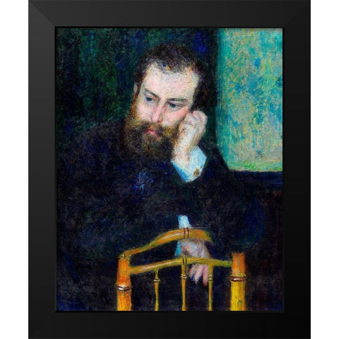Alfred Sisley 1876 Black Modern Wood Framed Art Print by Renoir, Pierre-Auguste