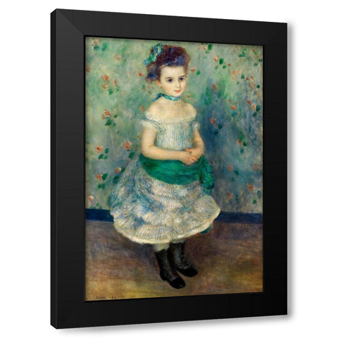 Portrait of Jeanne Durand-Ruel 1876 Black Modern Wood Framed Art Print with Double Matting by Renoir, Pierre-Auguste