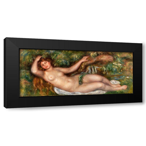 Reclining Nude 1910 Black Modern Wood Framed Art Print with Double Matting by Renoir, Pierre-Auguste