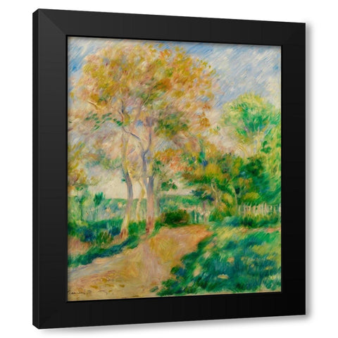 Autumn Landscape 1884 Black Modern Wood Framed Art Print with Double Matting by Renoir, Pierre-Auguste