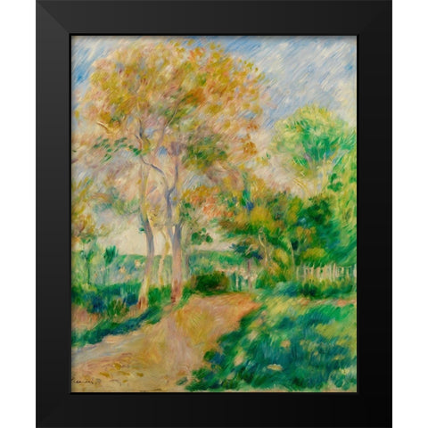 Autumn Landscape 1884 Black Modern Wood Framed Art Print by Renoir, Pierre-Auguste