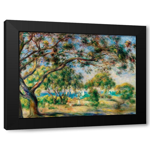 Coastal Scene 1892 Black Modern Wood Framed Art Print with Double Matting by Renoir, Pierre-Auguste