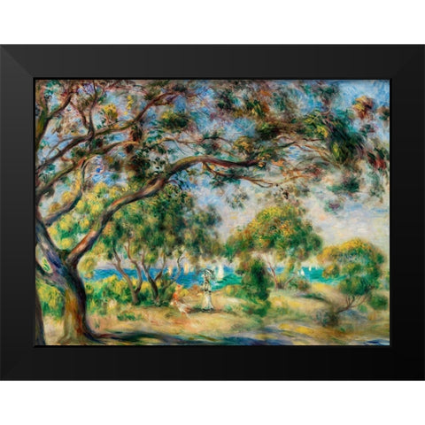 Coastal Scene 1892 Black Modern Wood Framed Art Print by Renoir, Pierre-Auguste